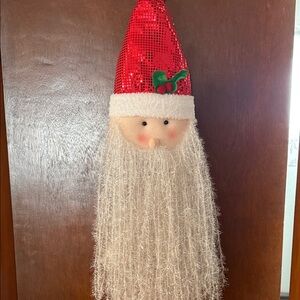 Festive Santa Door Hanging Decoration - Red and White